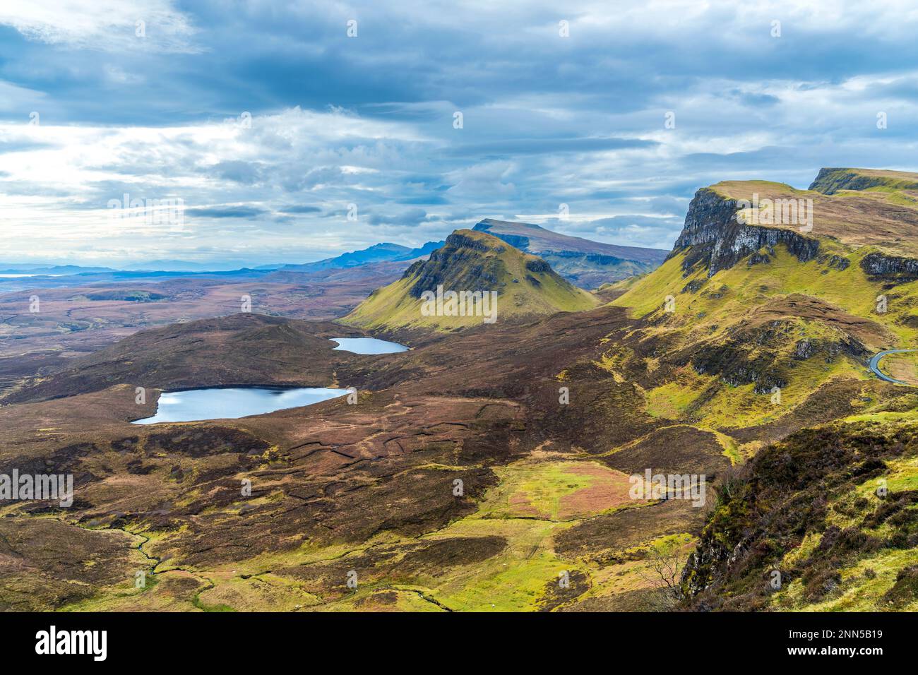 Das Quiraing auf der Trotternischen Halbinsel, Isle of Skye, Schottland Stockfoto