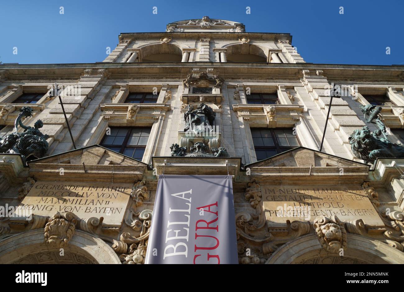 Das Bayerische Nationalmuseum ist eines der bedeutendsten Kunstmuseen Europas und eines der größten Kunstmuseen Stockfoto