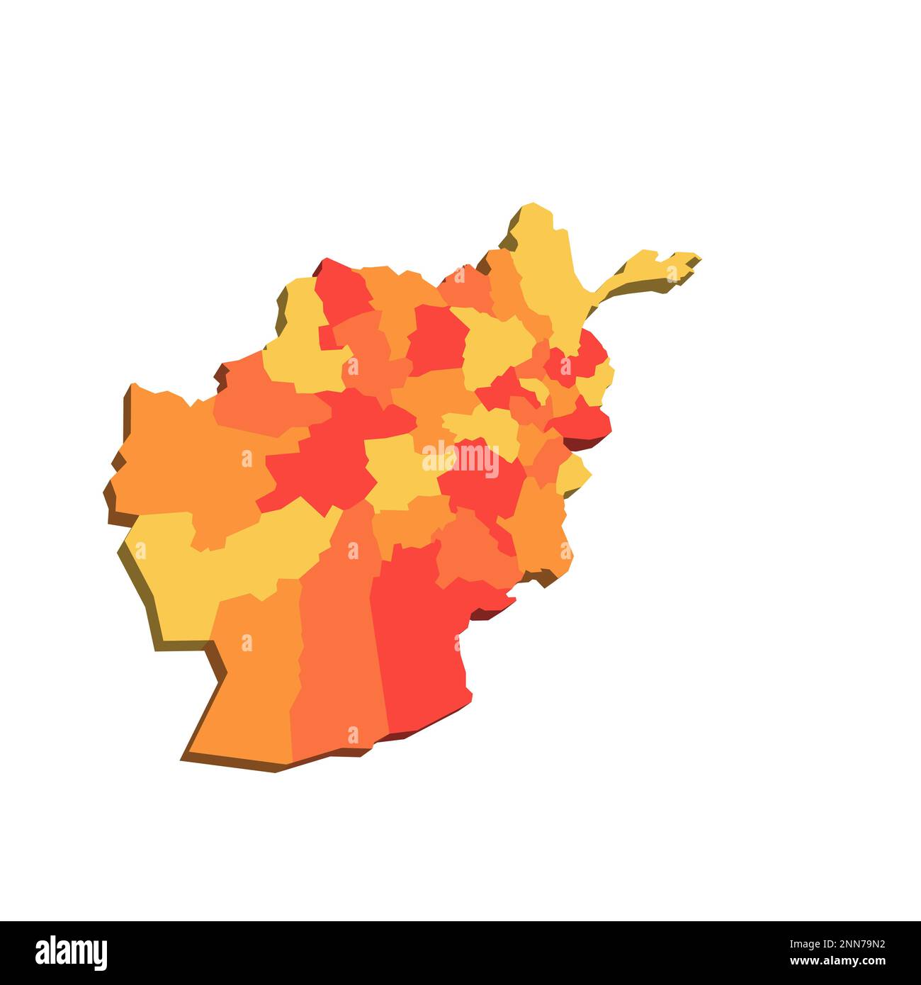 Politische Karte der Verwaltungsabteilungen Provinzen Afghanistan