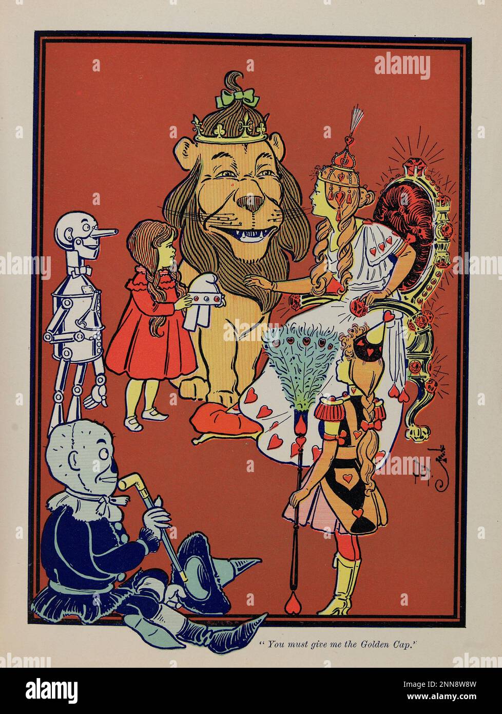 Illustration von William Wallace Denslow aus der ersten Ausgabe von Frank L Baums The Wonderful Wizard of Oz, Chicago, IL, 1900. (Foto von World Digital Library Stockfoto