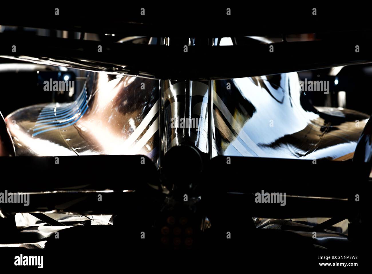 Sakhir, Bahrain. 25. Februar 2023 F1 Show-Auto - Auspuff. Formula One Testing, Day Three, Samstag, 25. Februar 2023. Sakhir, Bahrain. Kredit: James Moy/Alamy Live News Stockfoto