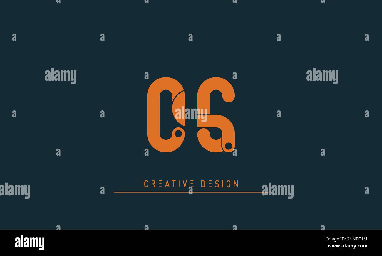 Alphabet Buchstaben Initialen Monogramm Logo CS , SC Stock Vektor