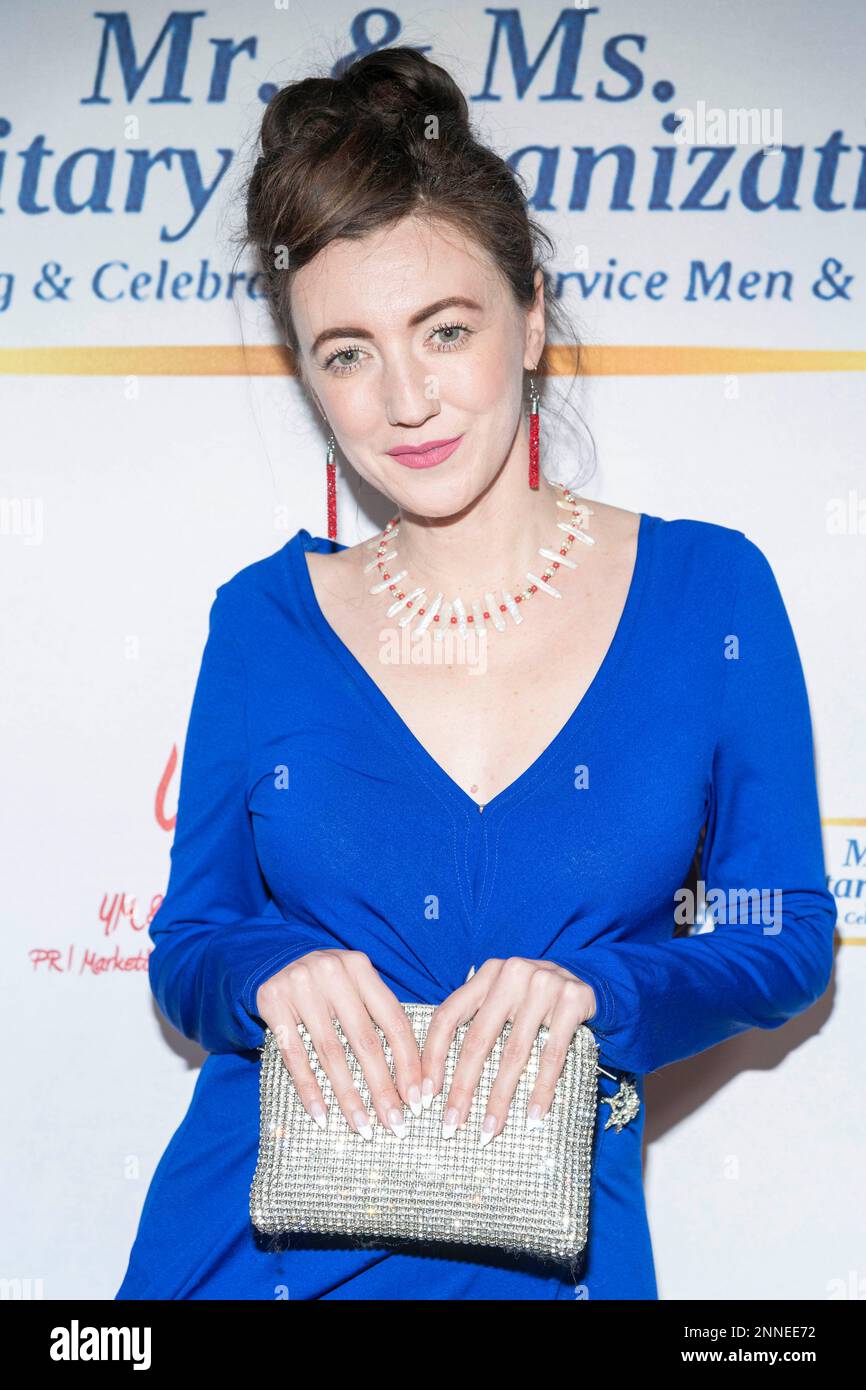 San Diego, Kalifornien, USA. 24. Februar 2023 Schauspieler Amber Martinez nimmt an der 2023 Mr. And Ms. Military Pageant im Joan B. Kroc Theater, San Diego, CA, 24. Februar 2023 Kredit: Eugene Powers/Alamy Live News Teil Stockfoto