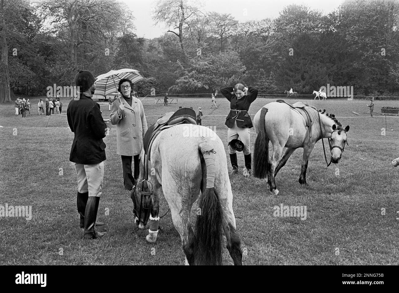 Pferdeshow, Pontypool Park, South Wales, 1974 Stockfoto