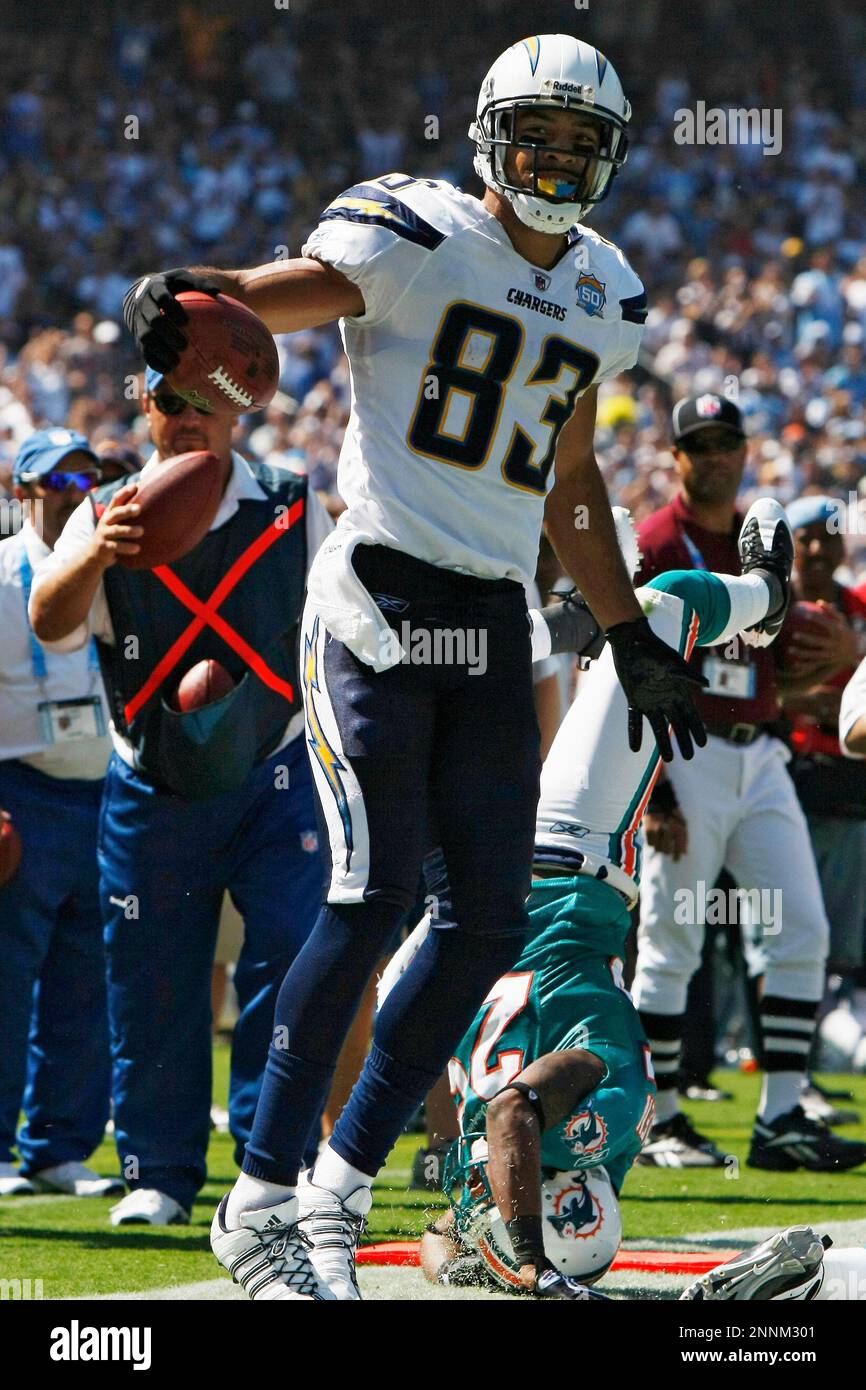 27 September 2009: Vincent Jackson (83) during the NFL regular season game between the Miami Dolphins and the San Diego Chargers at Qualcomm Stadium in San Diego, CA. (Icon Sportswire via AP Images) Stockfoto