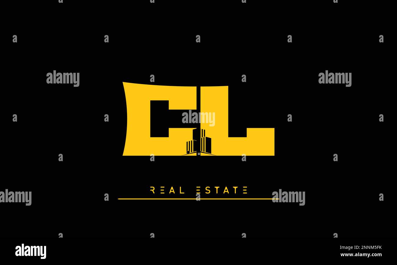 Immobilienbriefe Initialen Monogramm Logo CL , LC Stock Vektor