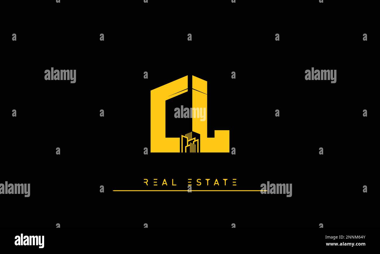 Immobilienbriefe Initialen Monogramm Logo CL , LC Stock Vektor
