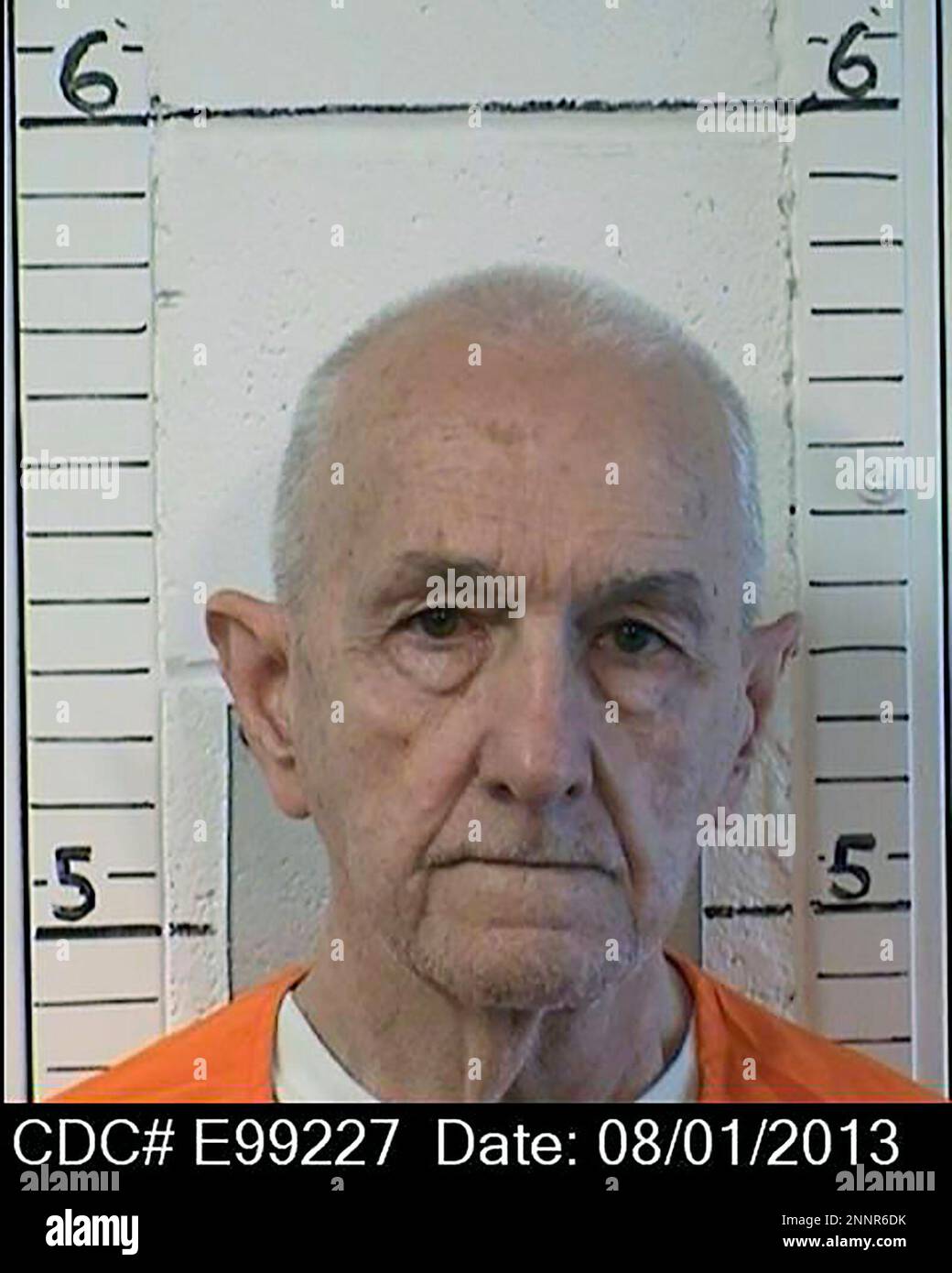 This photo provided by the California Department of Correction and Rehabilitation shows inmate Roger Reece Kibbe, 81. Kibbe a serial killer known as the "I-5 Strangler" in the 1970s and 1980s has been killed in the prison where he was serving multiple life sentences, state correctional officials said Monday, March 1, 2021. Kibbe was unresponsive in his cell at Mule Creek State Prison southeast of Sacramento shortly after midnight Sunday. (CDCR via AP) Stockfoto