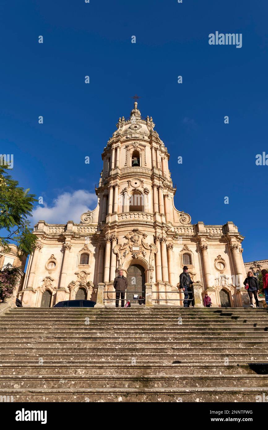 Duomo San Giorgio Kathedrale in Modica Sizilien Italien Stockfoto