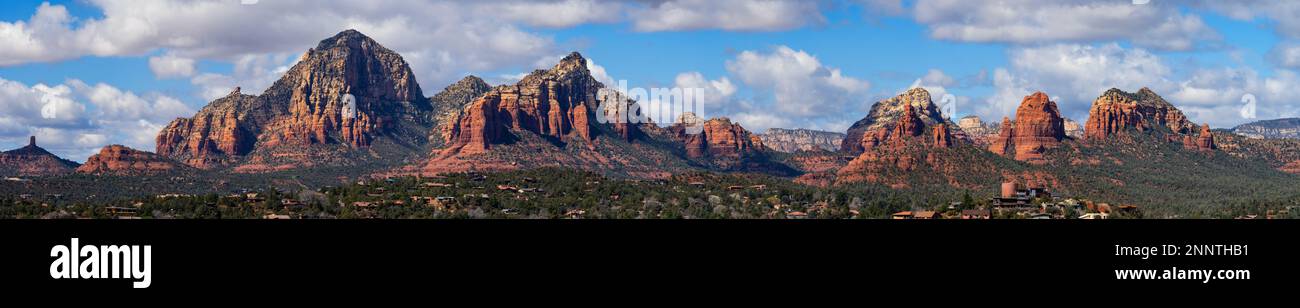 Landschaft mit Blick auf Sedona Cliffs, Sedona, Arizona, USA Stockfoto
