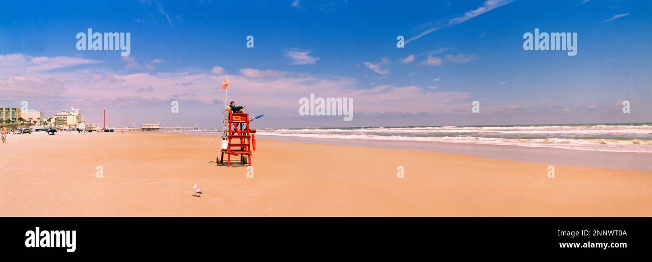 Rettungsschwimmturm am Daytona Beach, Florida, USA Stockfoto