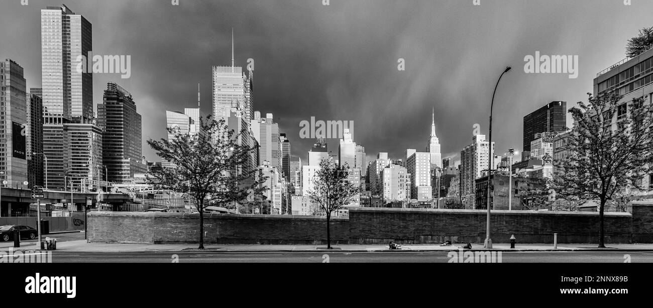 Sturm über 10. Avenue, West Side, New York City, New York, USA Stockfoto