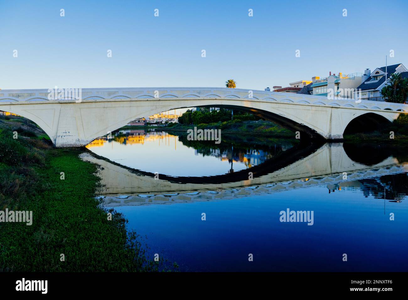 Ballona Lagoon Bridge, Venedig, Marina del Rey, Kalifornien, USA Stockfoto