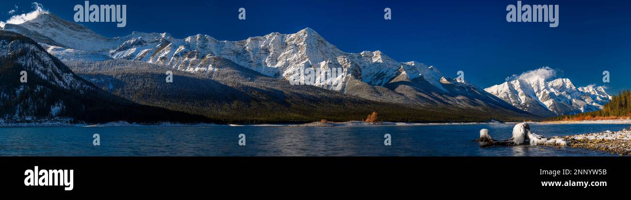 Goat Mountain, Goatview Peak und Spray Lakes Reservoir, Alberta, Kanada Stockfoto