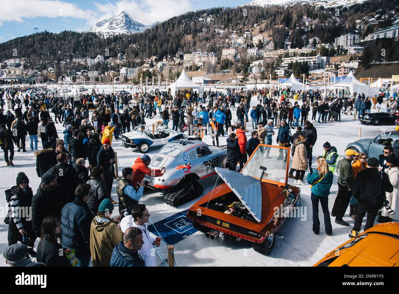 Lancia Stratos HF Zero während des ICE 2023, der International Concours of Elegance St. Moritz Richard Mille vom 24. Bis 25. Februar 2023 am Saint-Moritz-See in Saint-Moritz, Schweiz - Photo Antonin Vincent / DPPI Stockfoto