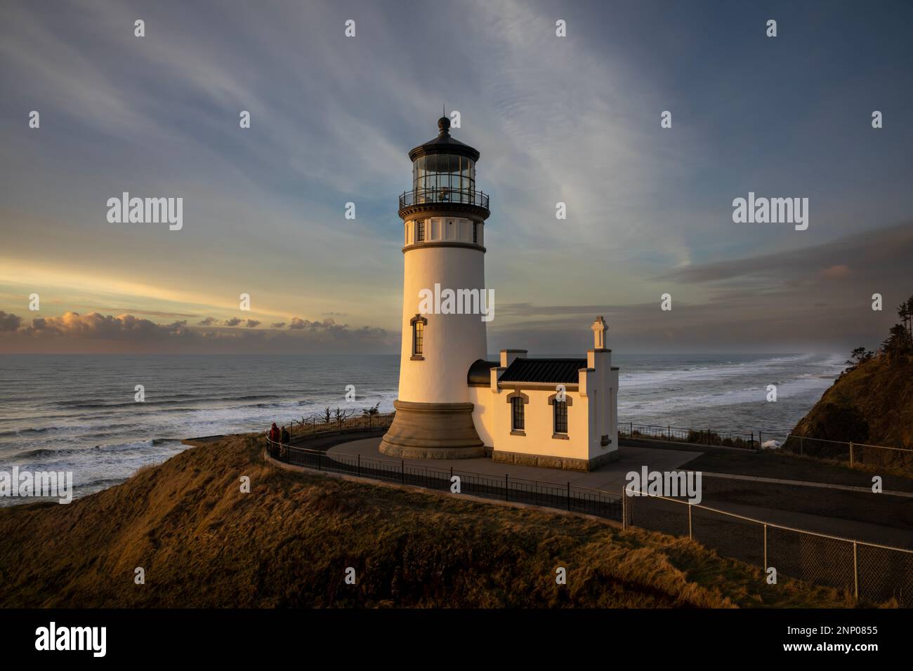 WA23114-00...WASHINGTON - North Head Lighthouse befindet sich 2 Meilen nördlich des Columbia River im Cape Disappointment State Park. Stockfoto