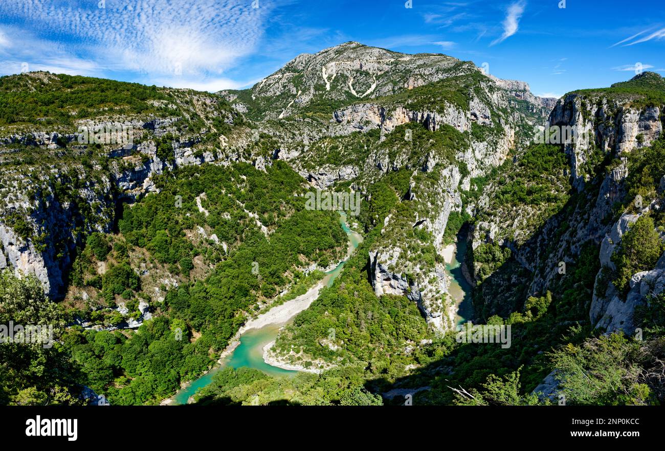 Landschaft mit Verdonschlucht, Provence, Frankreich Stockfoto