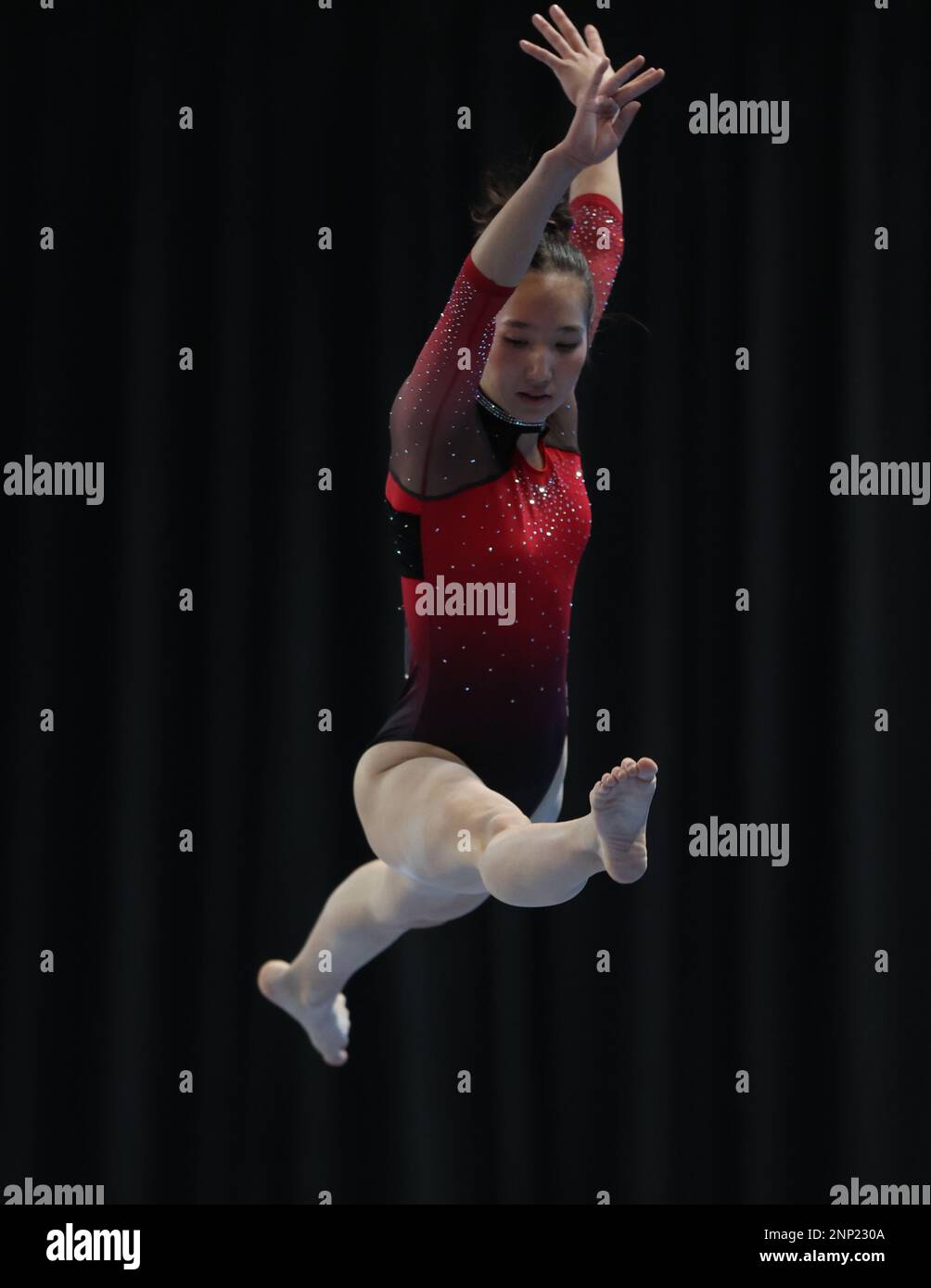 Louisville, KY, USA. 25. Februar 2023. USA Gymnastics 2023 Winter Cup, Louisville, KY – 25. Februar 2023 – Chloe Cho (Gym Olympia) tritt beim USAG Winter Cup 2023 in Louisville, KY, an. Foto von Wally Nell/ZumaPress (Kreditbild: © Wally Nell/ZUMA Press Wire) NUR REDAKTIONELLE VERWENDUNG! Nicht für den kommerziellen GEBRAUCH! Kredit: ZUMA Press, Inc./Alamy Live News Stockfoto