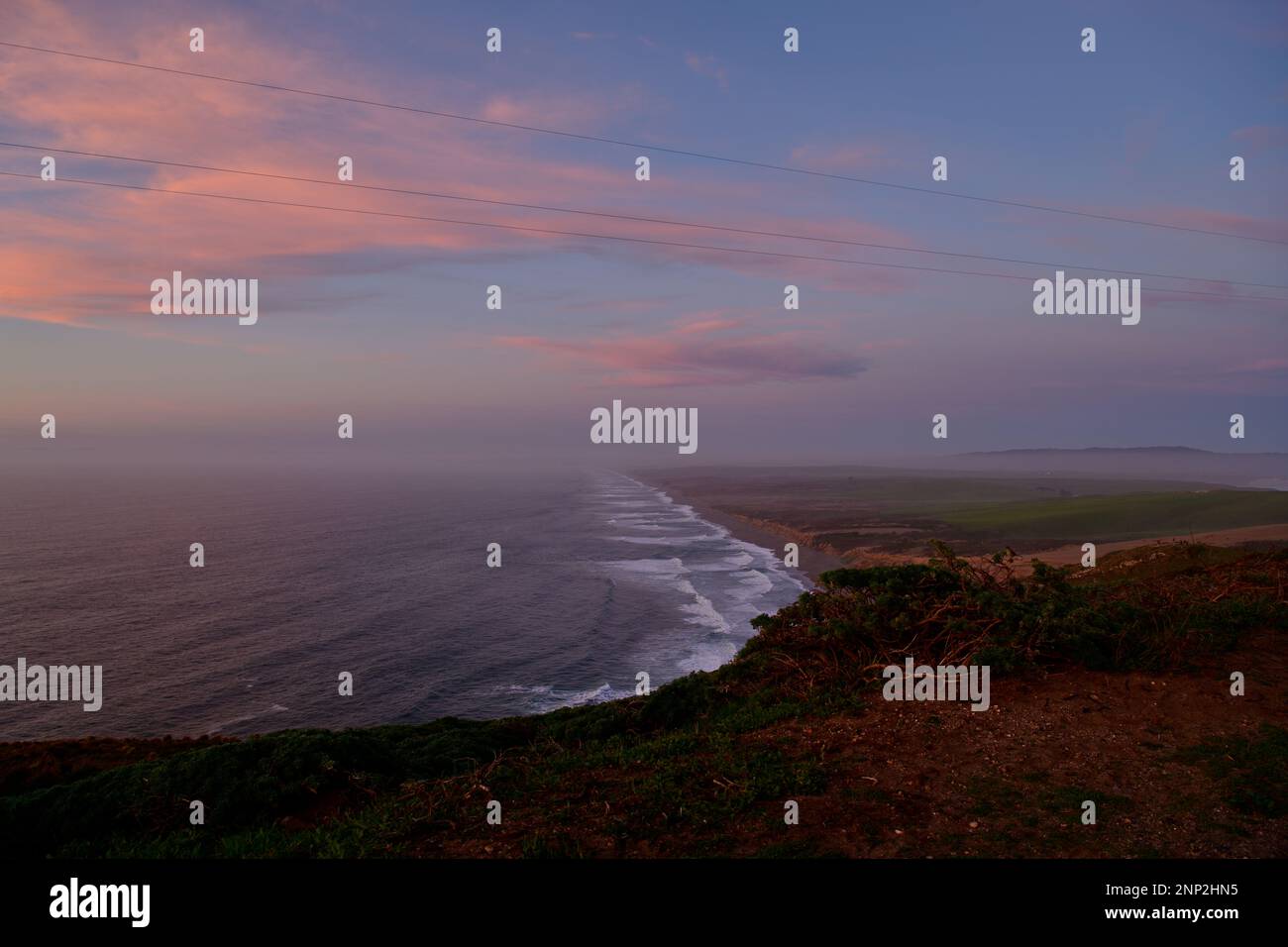 Die Long Shoreline am Point Reyes National Seashore, Kalifornien Stockfoto