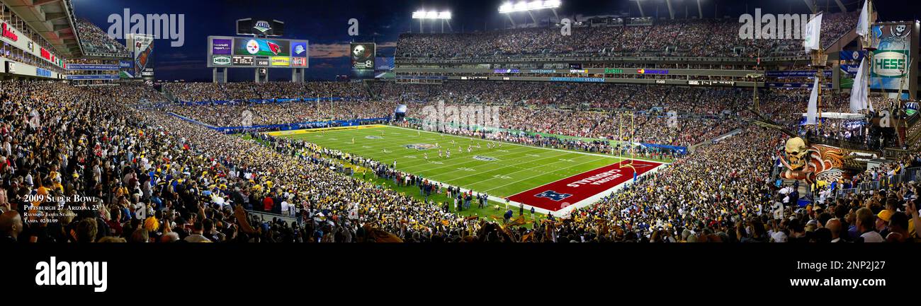 Super Bowl-Spiel, Raymond James Stadium, Tampa Bay, Florida, USA Stockfoto