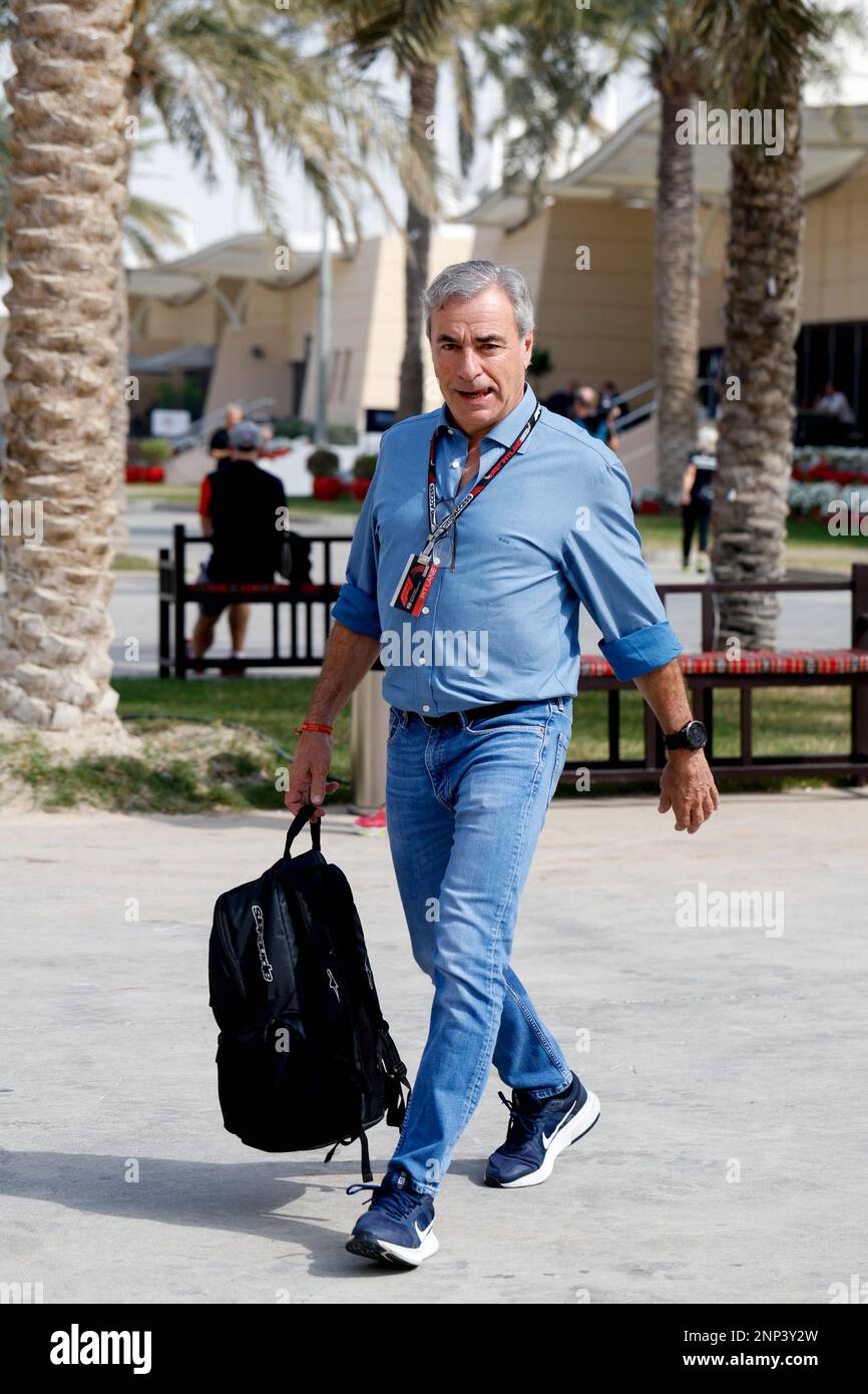 SAINZ Carlos Senior, Porträt während der Formel 1 Aramco Vorsaison-Tests 2023 der FIA Formel 1 Weltmeisterschaft 2023 vom 23. Bis 25. Februar 2023 auf der Bahrain International Circuit in Sakhir, Bahrain - Foto DPPI Stockfoto