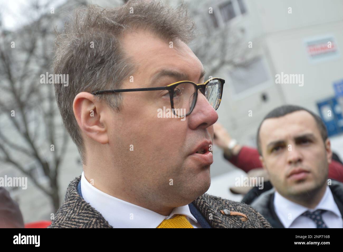 Berlin, Deutschland 24. Februar 2023 Oleksii Makeiev, Botschafter der Ukraine in Deutschland