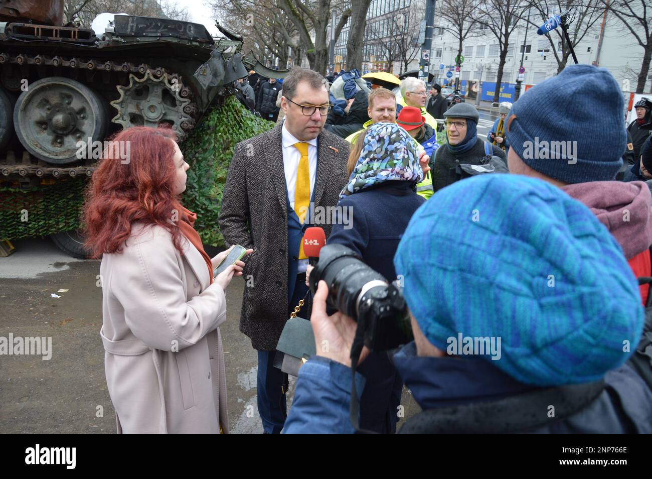 Berlin, Deutschland 24. Februar 2023 Oleksii Makeiev, Botschafter