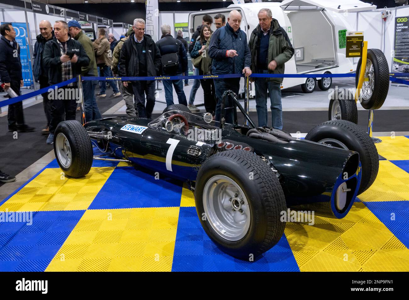 Ex Jackie Stewart BRM H16 bei Race Retro 2023 Exhibition und Rally Stages im Stoneleigh Park Warwickshire UK Stockfoto