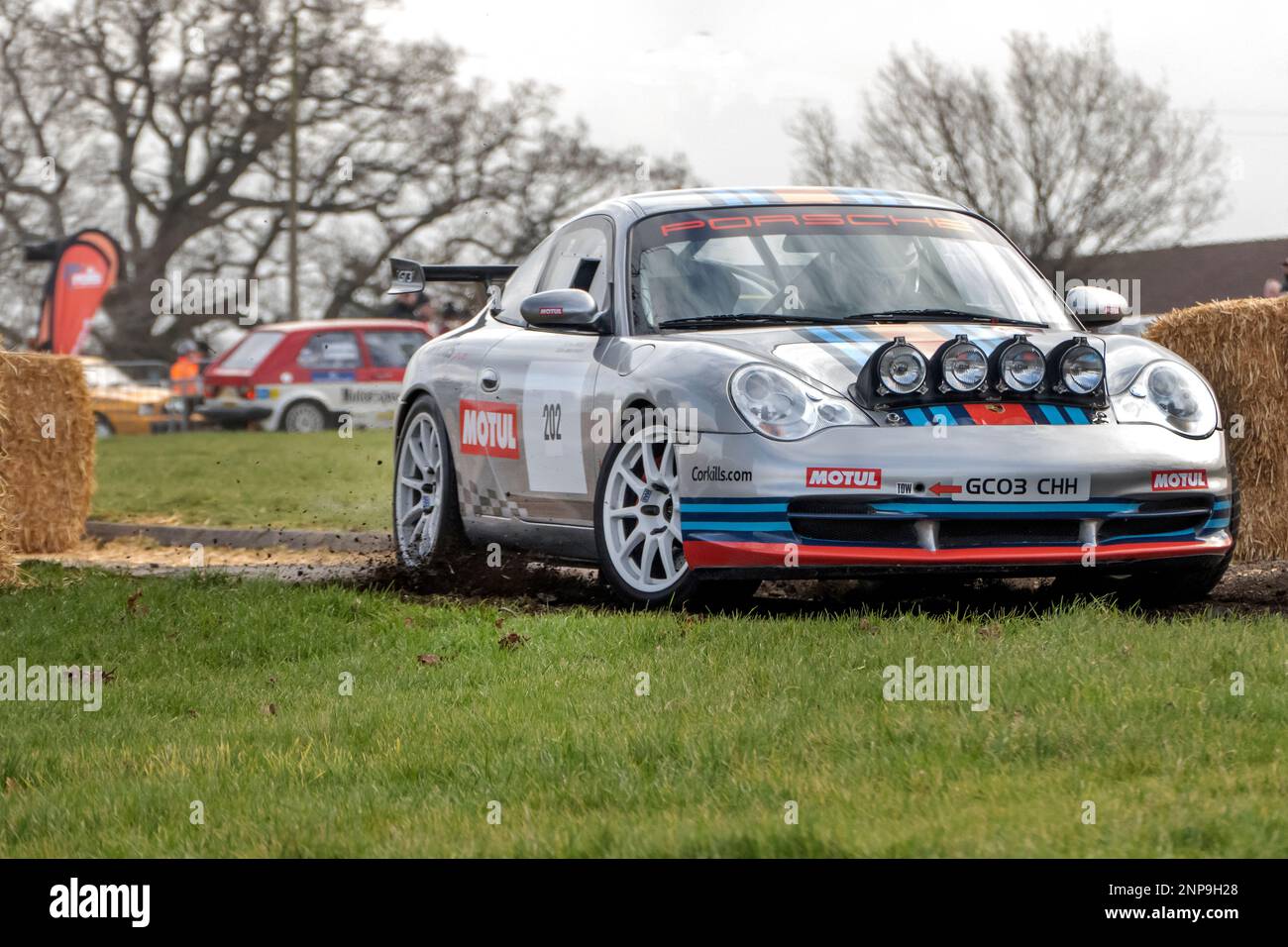 Porsche 911 GTR Rally Car auf Race Retro 2023 Exhibition und Rally Stages im Stoneleigh Park Warwickshire UK Stockfoto