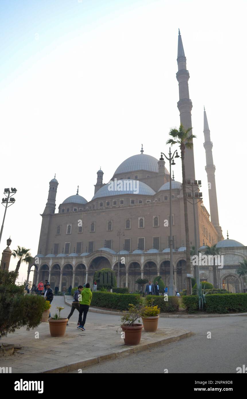 Kairo, Ägypten - 7. Januar 2016: Moschee von Muhammad Ali in der Zitadelle von Saladin in Kairo Stockfoto
