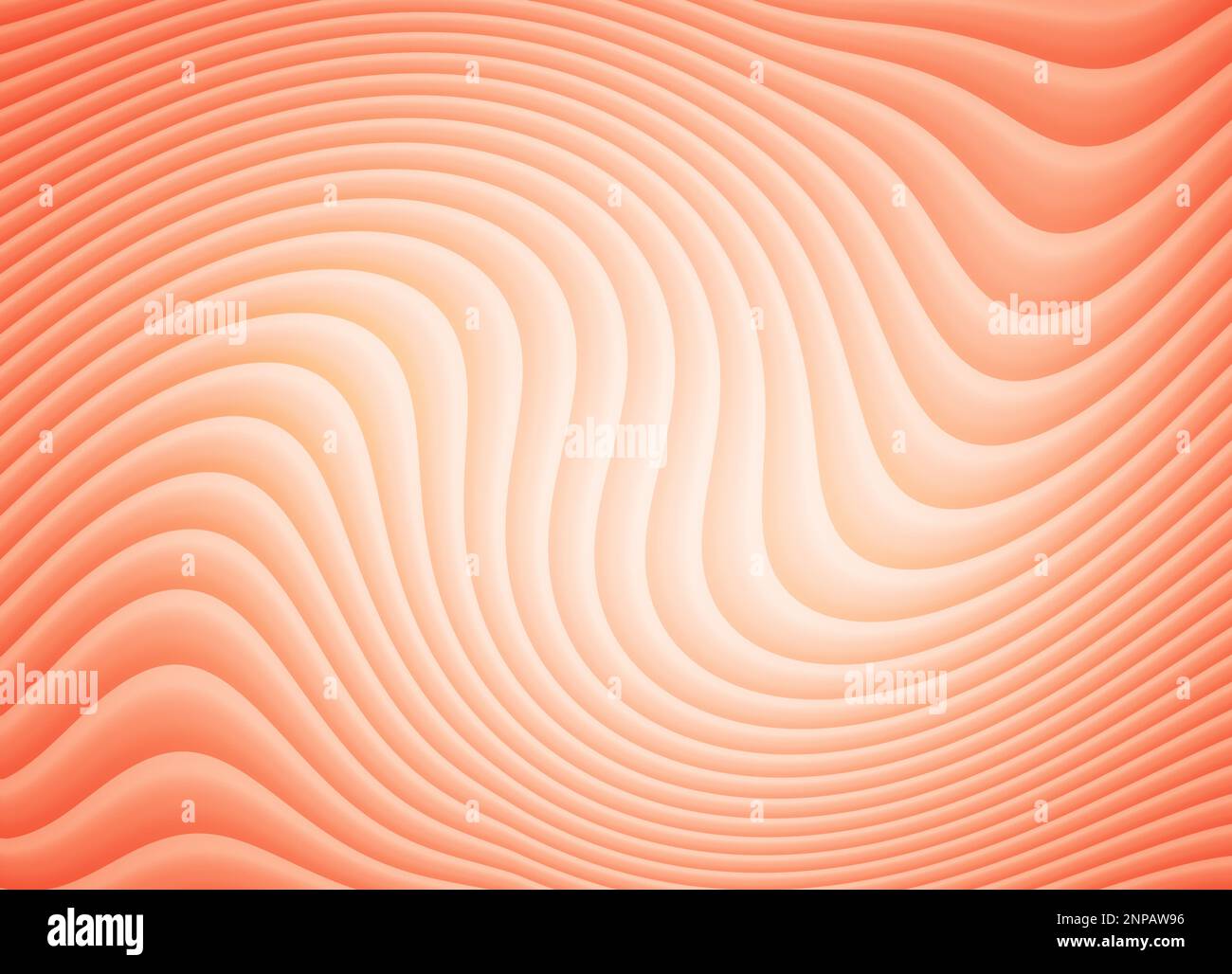 Abstrakter Hintergrund von geknickten und leuchtend orangefarbenen Schichten oder Linien mit Schatten. Hochauflösender Vollformathintergrund mit Kopierbereich. Stockfoto