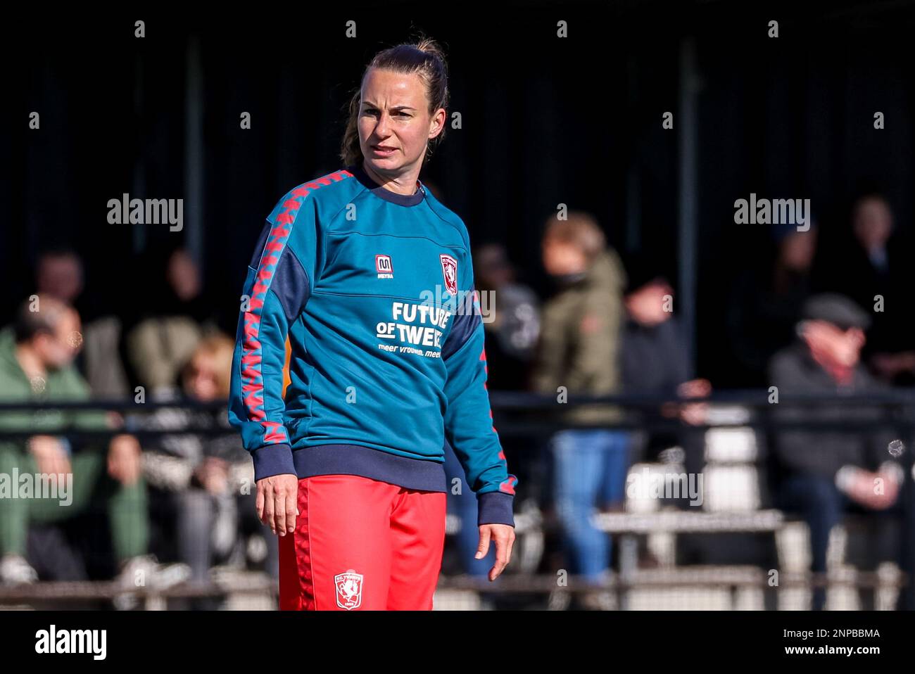 ENSCHEDE, NIEDERLANDE – FEBRUAR 26: Renate Jansen vom FC Twente während des Finale 1/8 ZWISCHEN dem FC Twente und Ajax im Sportcampus Diekman am 26. Februar 2023 in Enschede, Niederlande (Foto: Marcel ter Bals/Orange Pictures) Stockfoto