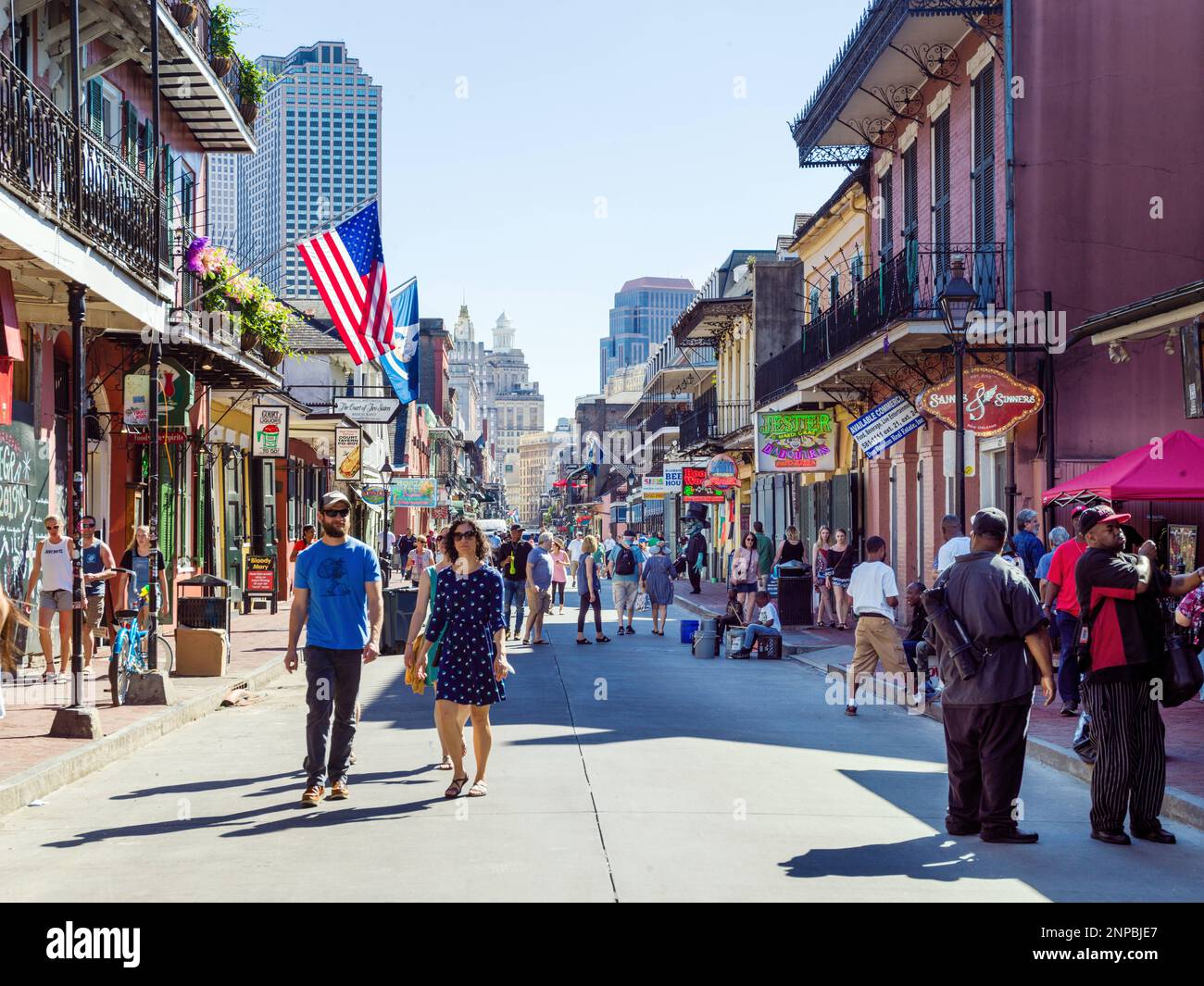 Bourbon Street, French Quarter, New Orleans, Louisiana USA, USA Stockfoto