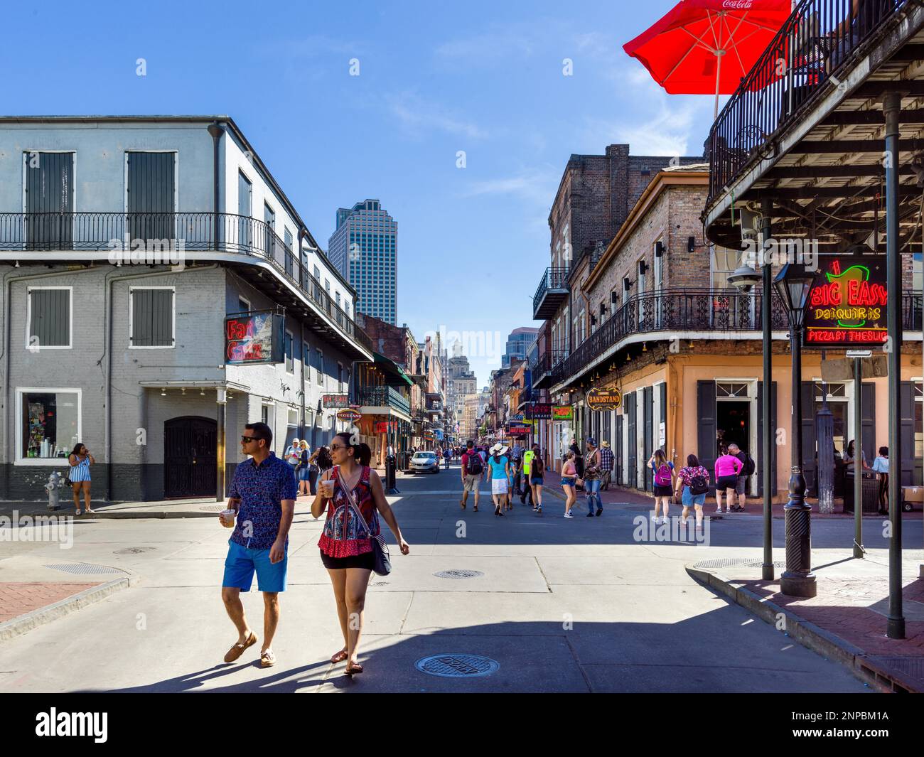 Bourbon Street, French Quarter, New Orleans, Louisiana USA, USA Stockfoto