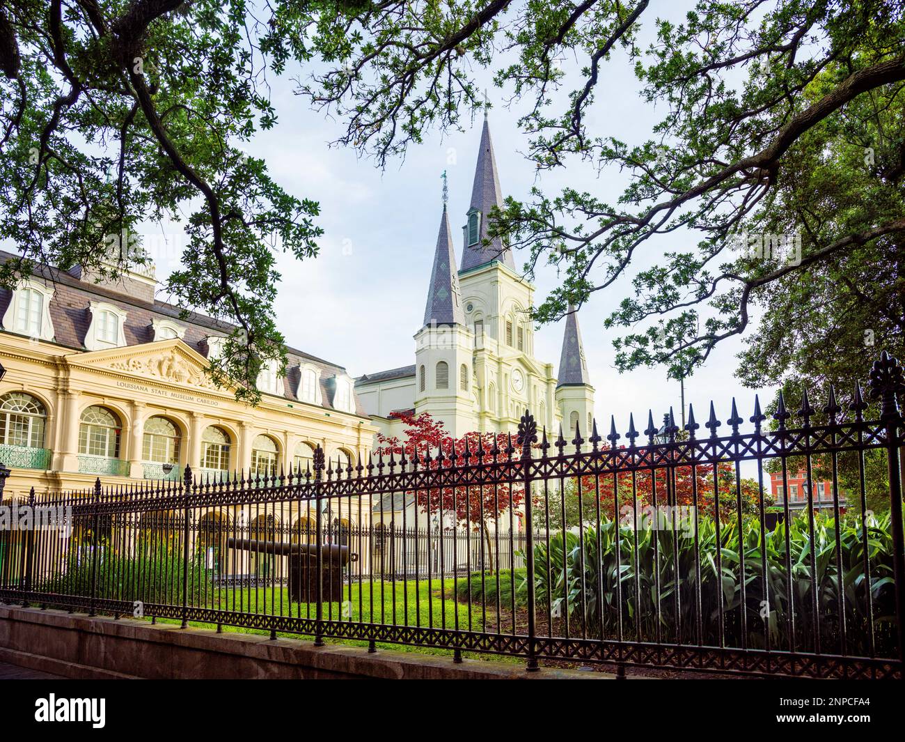 Cathedral Saint Louis, Jackson Square, French Quarter, New Orleans, Louisiana USA, USA Stockfoto
