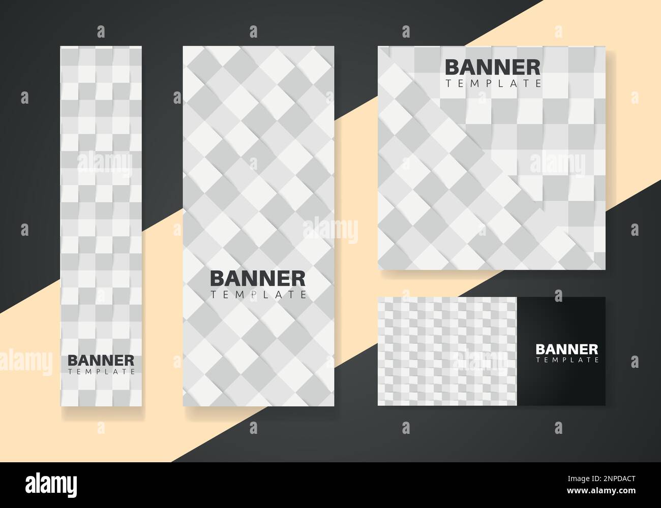 Abstraktes Bannerdesign Webvorlagenset, Webbanner mit horizontaler Kopfzeile. Modernes Bannerset mit Farbverlauf. Stock Vektor
