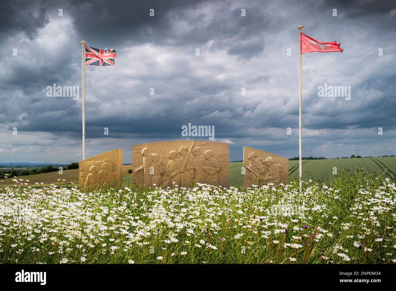 Denkmal für das Bataillon des Fallschirmjägerregiments von 10.. Stockfoto