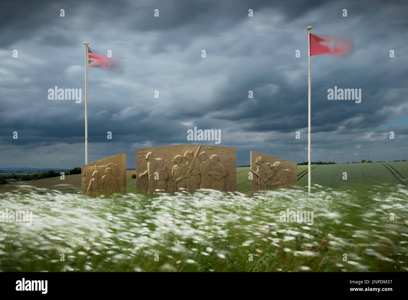 Denkmal für das Bataillon des Fallschirmjägerregiments von 10.. Stockfoto