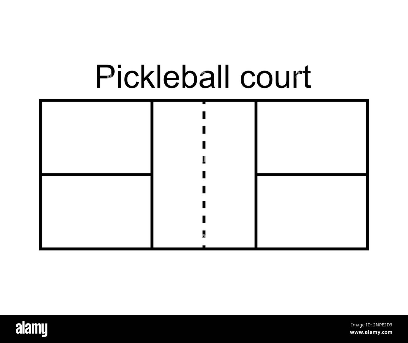 Pickleball-Schlägersport, Paddel-Symbol für den Hallenplatz, Web-Flachsymbol-Vektordarstellung. Stock Vektor