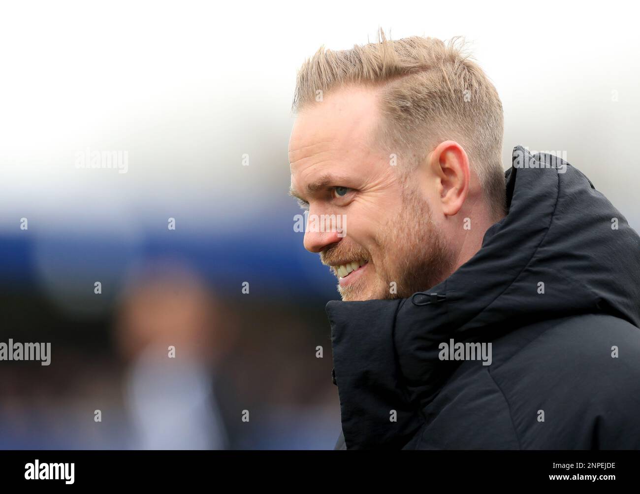 Arsenal-Manager Jonas Eidevall vor dem Vitalitäts-FA-Pokalspiel in der fünften Runde in Kingsmeadow, London. Foto: Sonntag, 26. Februar 2023. Stockfoto