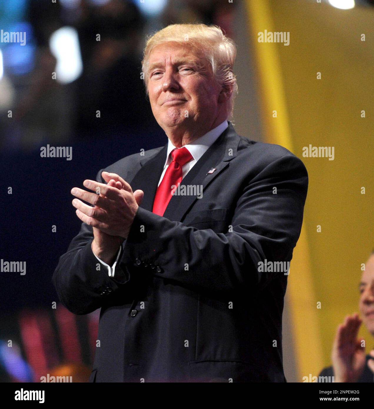 SEPTEMBER 29th 2020: The first of three presidential debates between Republican incumbent President Donald Trump and the Democratic Party nominee Joe Biden is scheduled for September 29, 2020 in Cleveland, Ohio, USA. - File Photo by: zz/Dennis Van Tine/STAR MAX/IPx 2016 7/21/16 Donald Trump at Day 4 of The Republican National Convention. (Cleveland, Ohio) Stockfoto