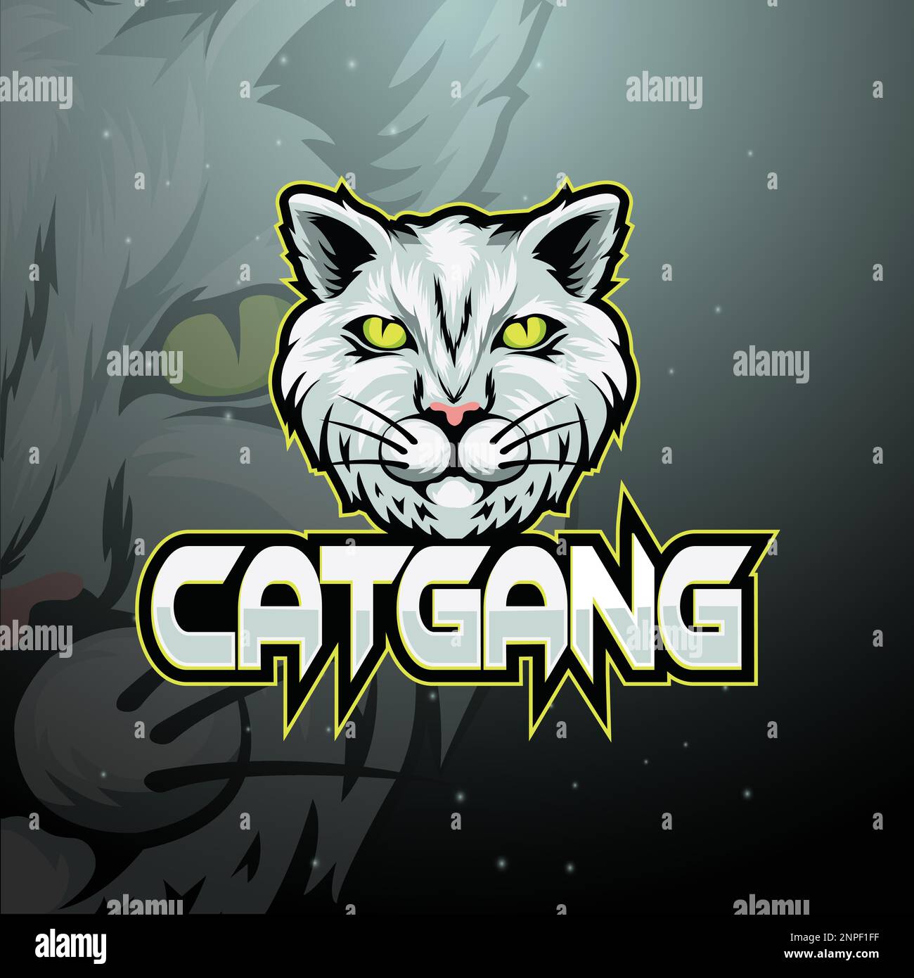 Wildcat Bobcat Mascot Head Vector Illustration eport Logo-Design Stock Vektor