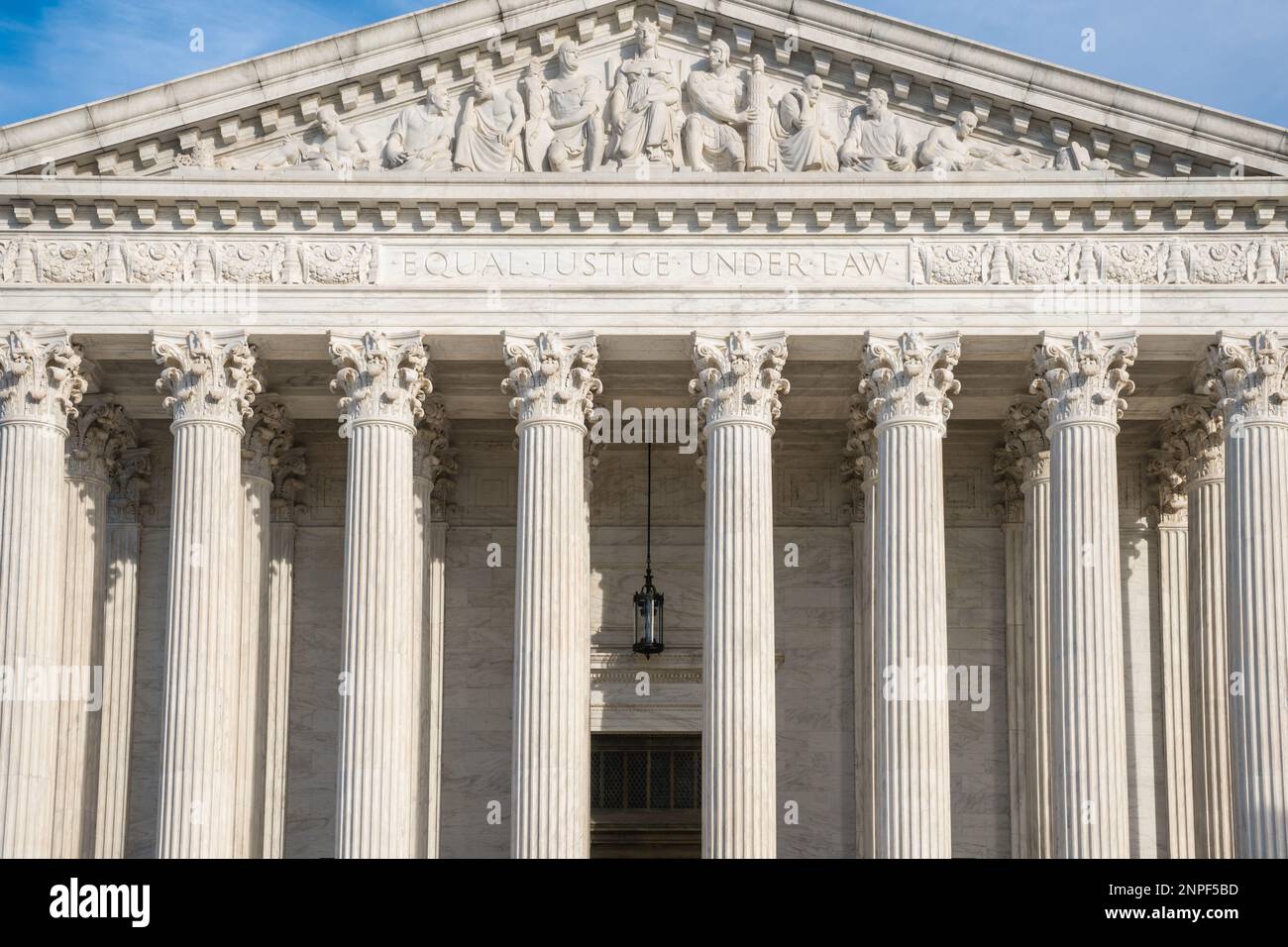 Fassade des US Suprement Court in Washington, DC Stockfoto