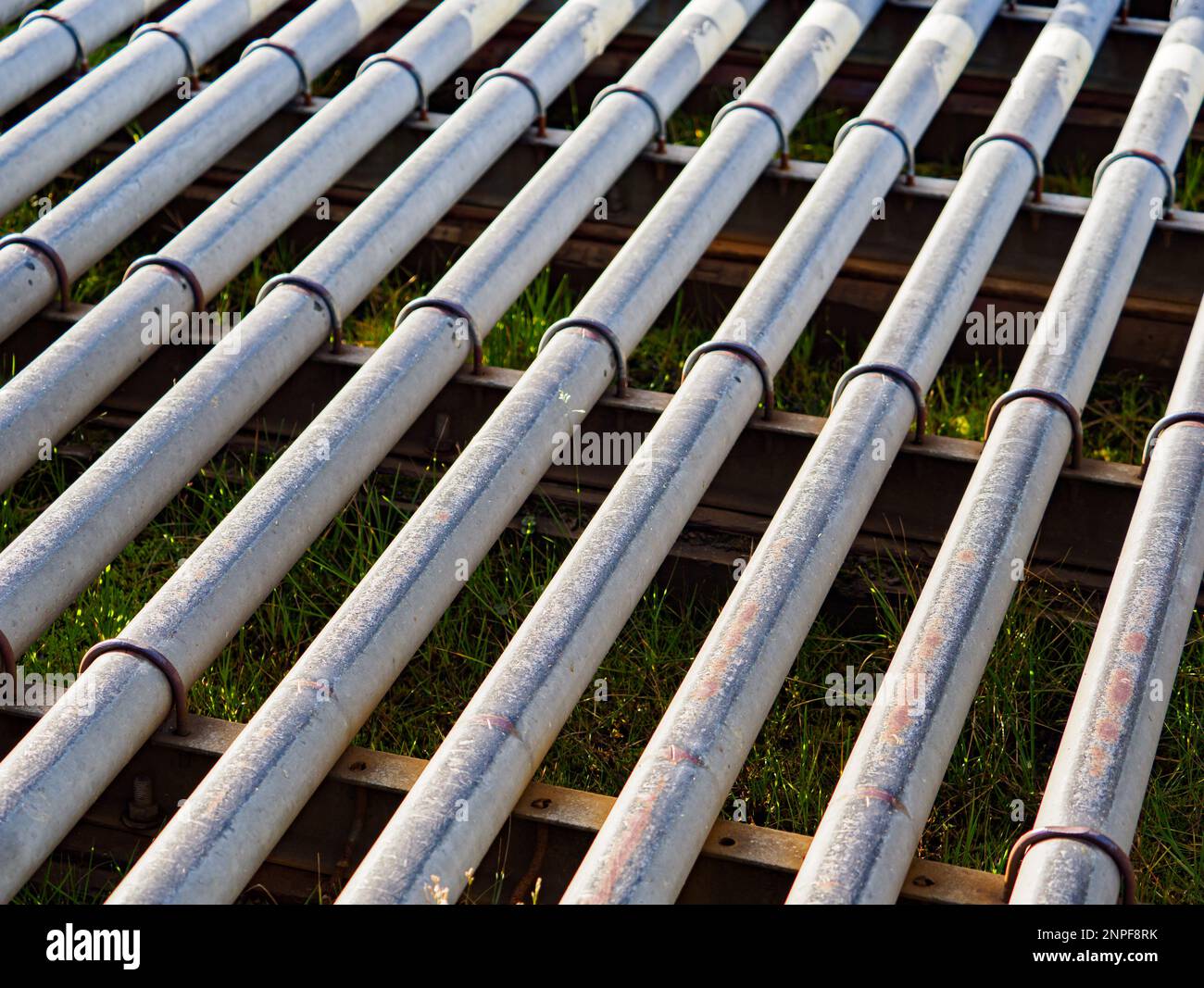 Straßensperren, damit Schafe nicht weit von ihrer Region entfernt sind. Färöer, Dänemark Stockfoto