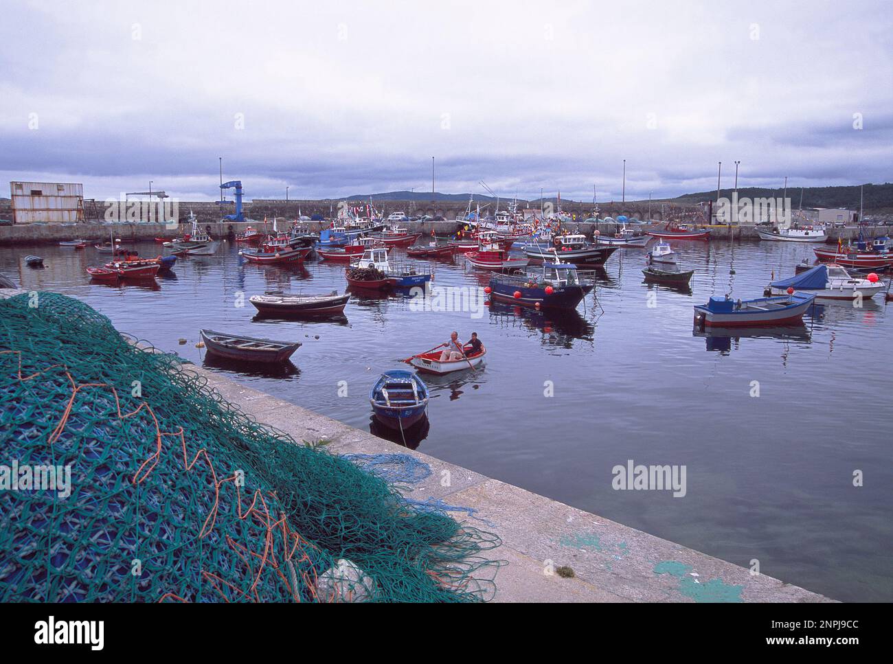 Hafen. Laxe, Provinz La Coruña, Galicien, Spanien. Stockfoto