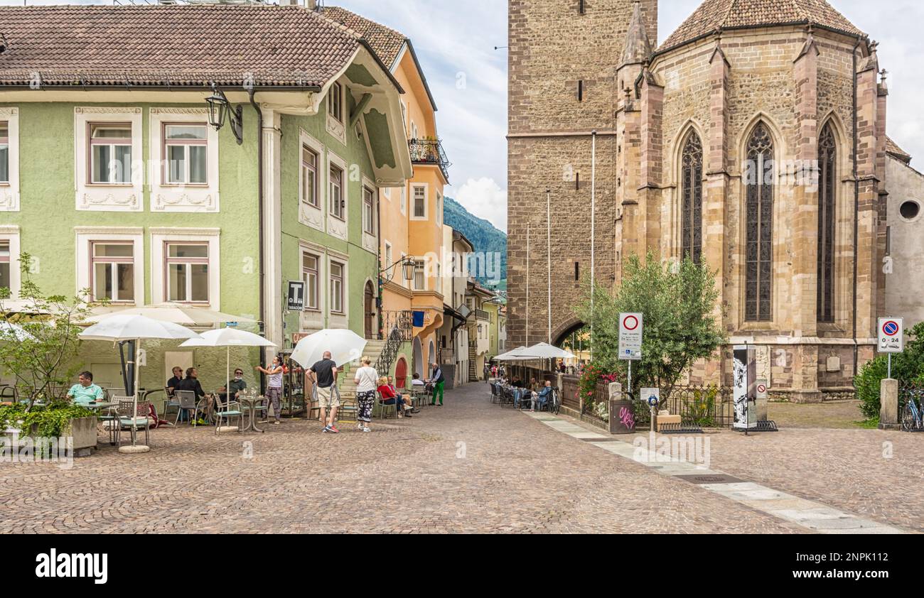 Historisches Zentrum der Stadt Merano - Provinz Bozen, Südtirol - Trentino Alto Adige, Norditalien Stockfoto