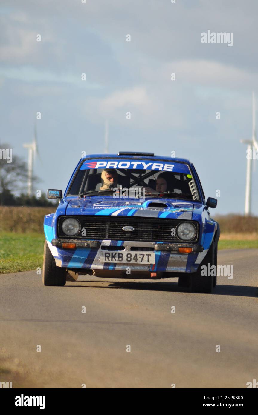 Reed Group, East Riding Stages Car Rally 2023 - Beverley and District Motor Club, Aldbrough, East Riding of Yorkshire, England Stockfoto