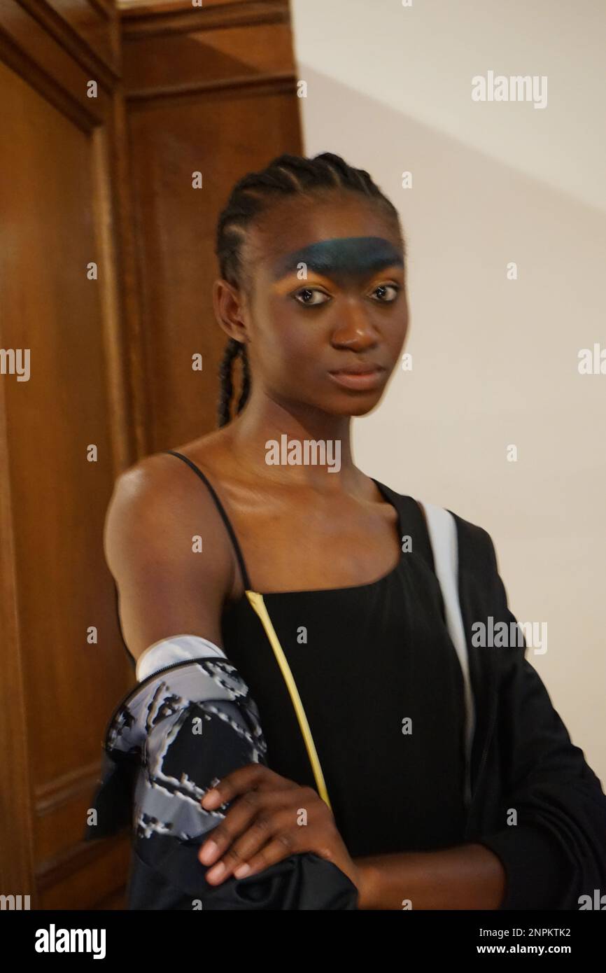 FRANCESCA LIBERATORE, BACKSTAGE MFW23 Stockfoto