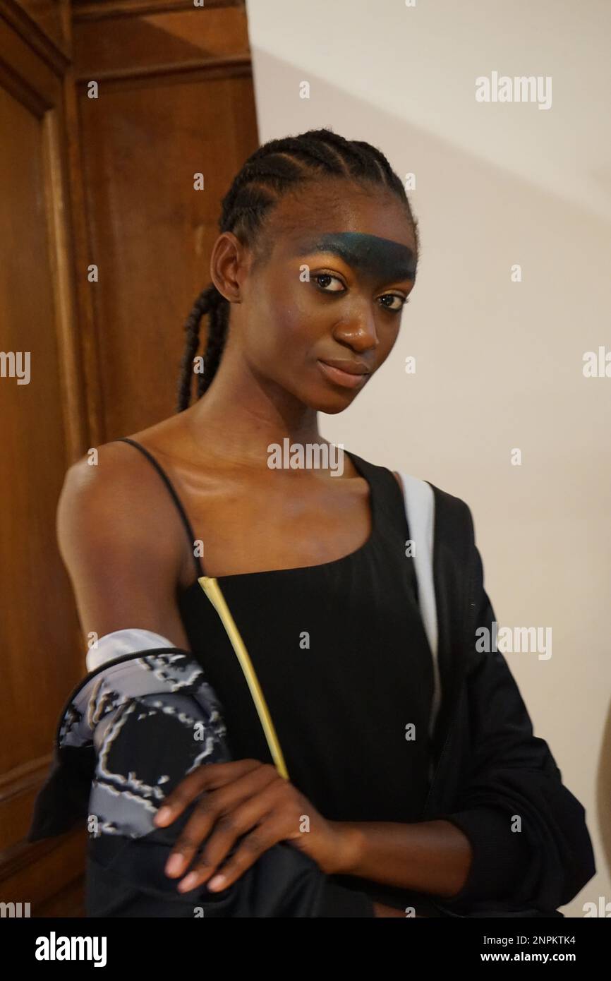 FRANCESCA LIBERATORE, BACKSTAGE MFW23 Stockfoto