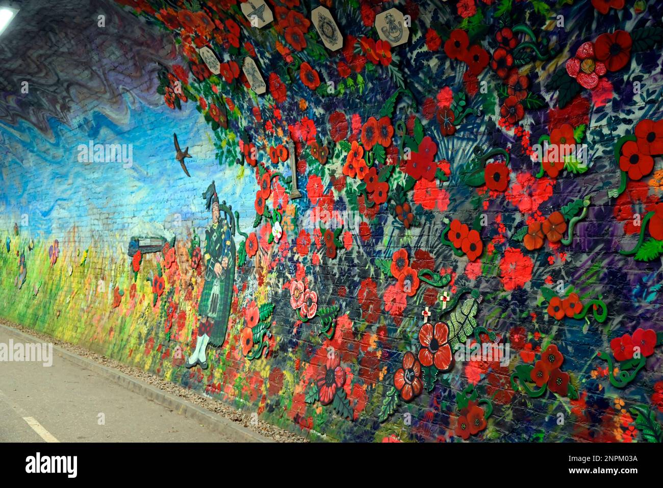 Colinton Tunnel Schottlands größtes Wandgemälde Stockfoto